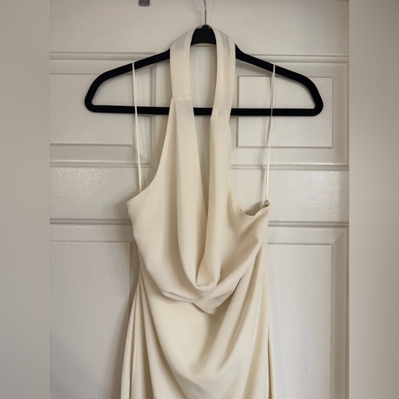 Ivory Halter Low Back Maxi Dress - Picture 2 of 7